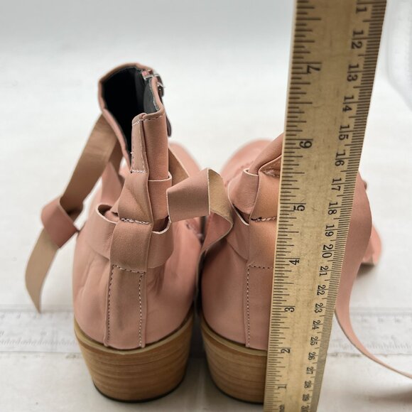 Ankle Boots for Women,Wide Ankle Lace Up,Side Zipper,Round Toe,Chunky Heels Boot - Picture 4 of 7